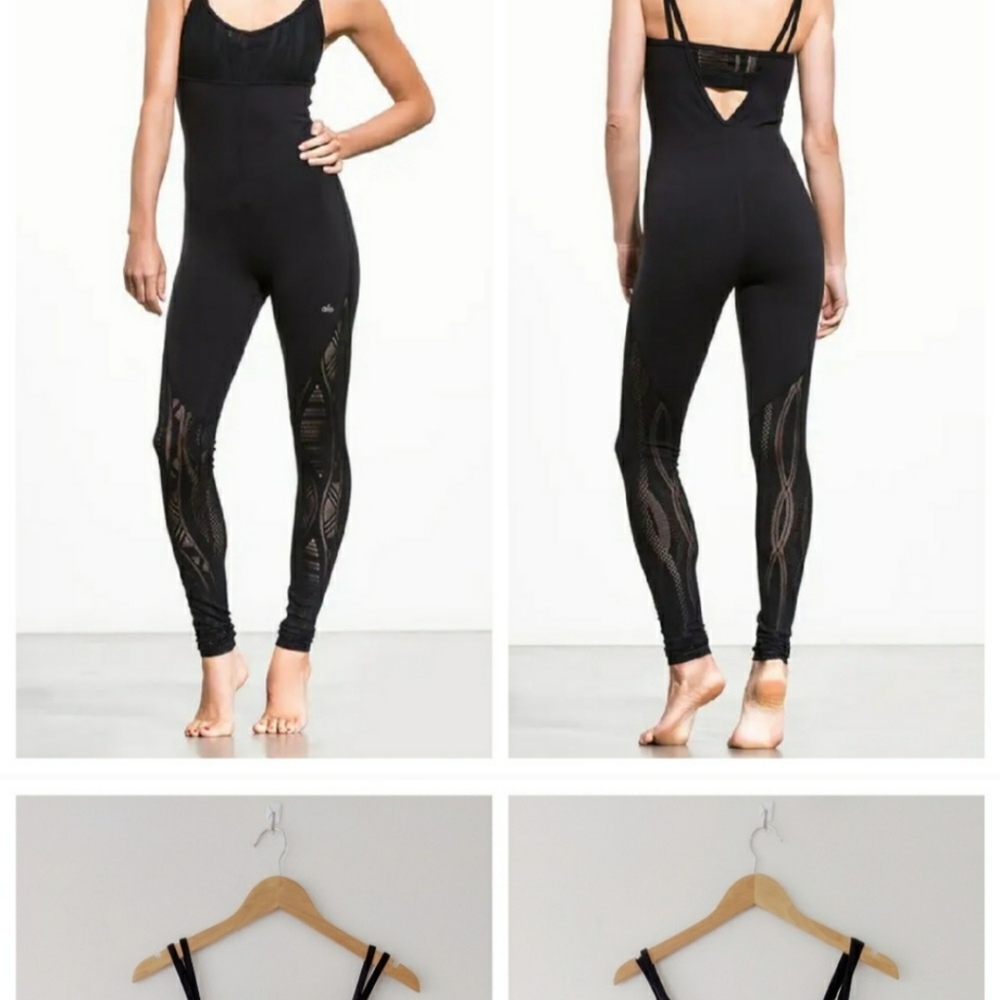 Alo Yoga Siren Black Unitard Jumpsuit